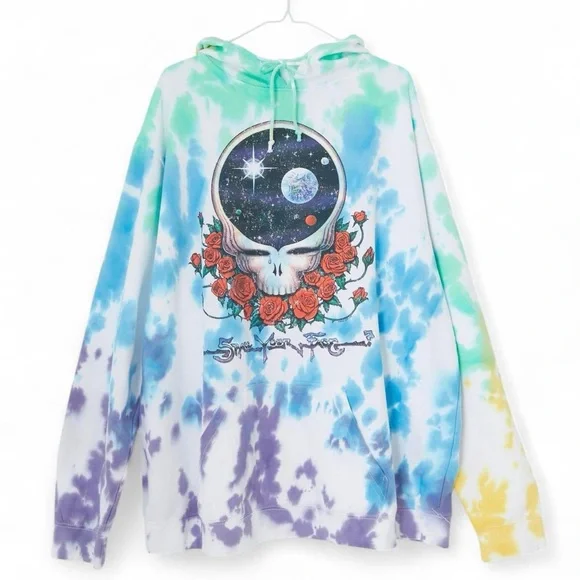 Grateful Dead Tie-Dye Oversized Hoodie Sweatshirt Unisex SZ L/XL* #GratefulDead - Picture 1 of 6